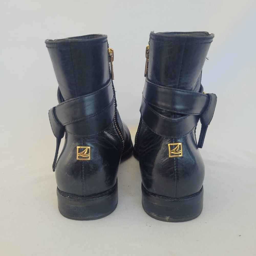 Sperry Women’s Clinton Black Leather Ankle Boots Size 6 NWOT - Picture 6 of 8